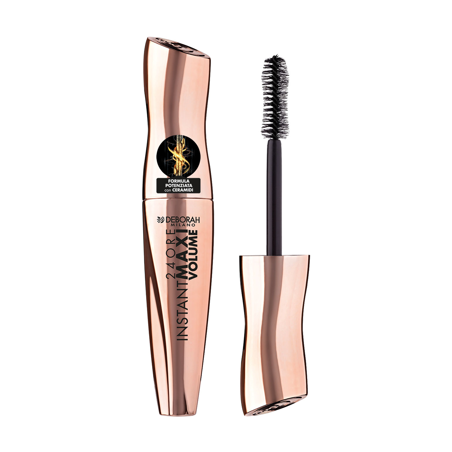 Туш для вій Deborah 24Ore Instant Maxi Volume With Ceramides з церамідами, Black, 12 мл